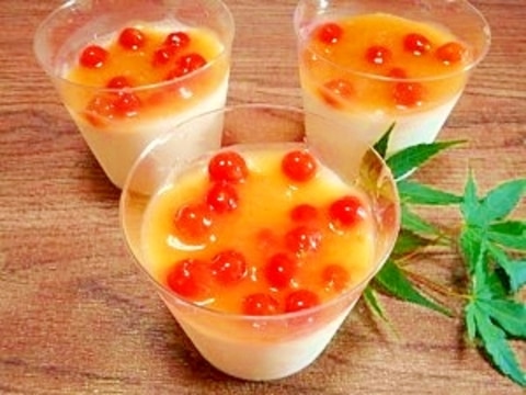 オレンジソース☆チーズプリン